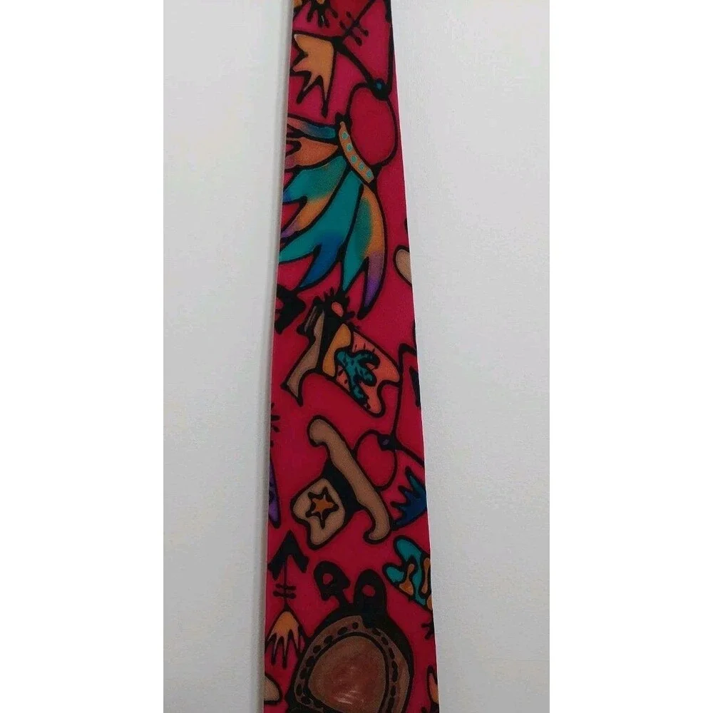 Robert Daskal Men's Tie Cowboys Sheriffs Indians Themed